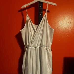 White Wrap-Front Women's Jumpsuit